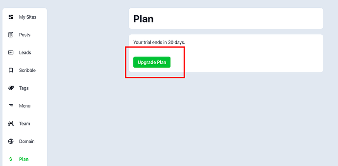 superblog upgrade to paid plan