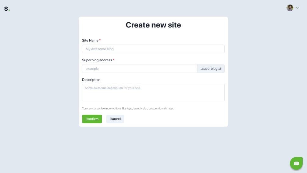 create a site